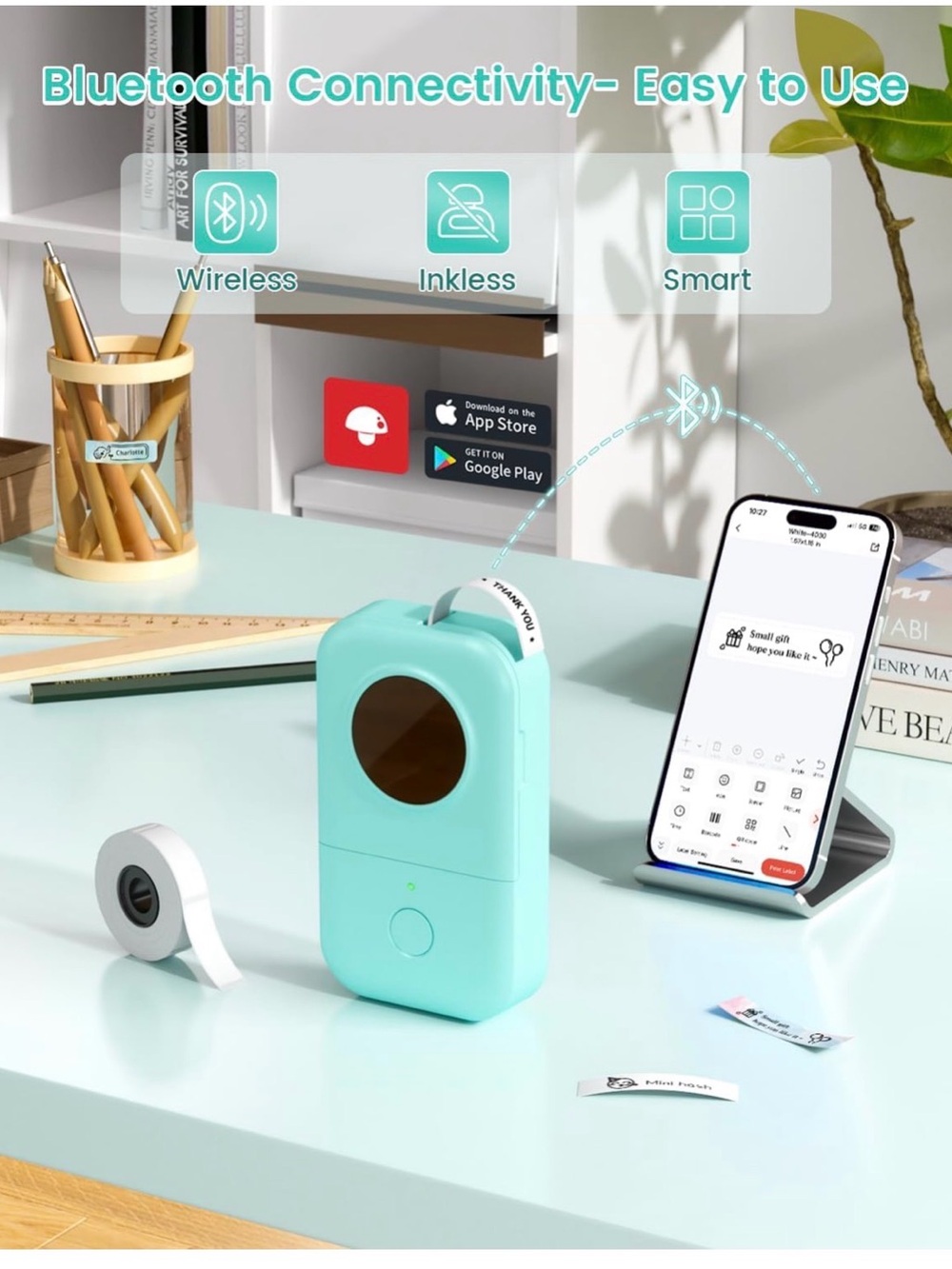 Phomemo Label Maker Machine- D30 Mini Bluetooth Label Printer - Picture 8 of 12